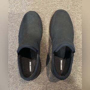 Lands’ End Women’s All-Weather Slip-On Moc Shoes, Blue Suede, Size 9